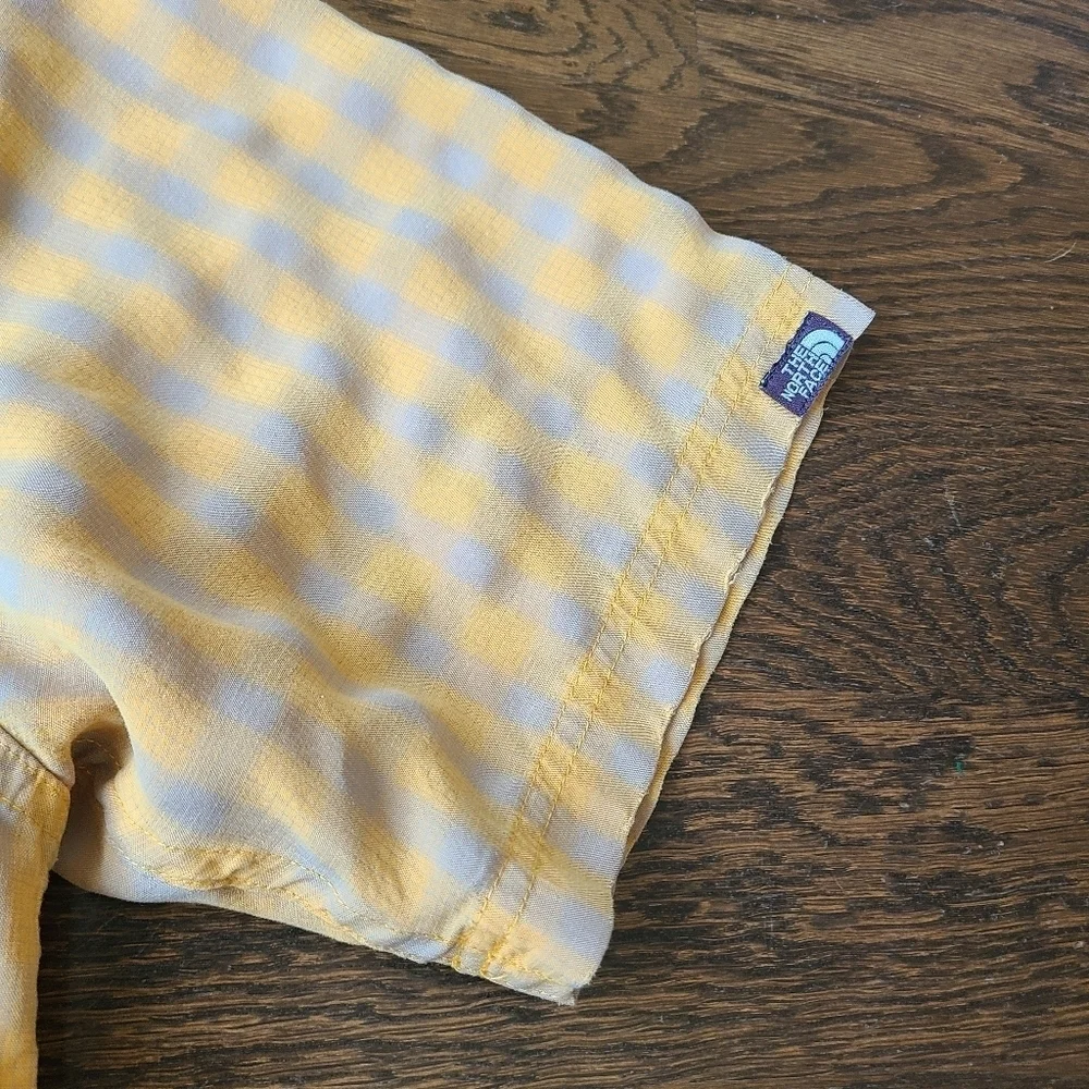 The North Face Men's Yellow Checkered Shirt Sz.L/G